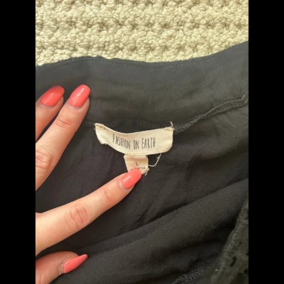 Black Eyelet Skirt - Picture 2 of 3